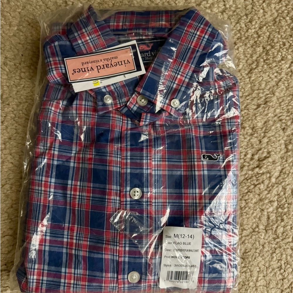 Vineyard Vines Boys Plaid Shirt - New with Tags still in package